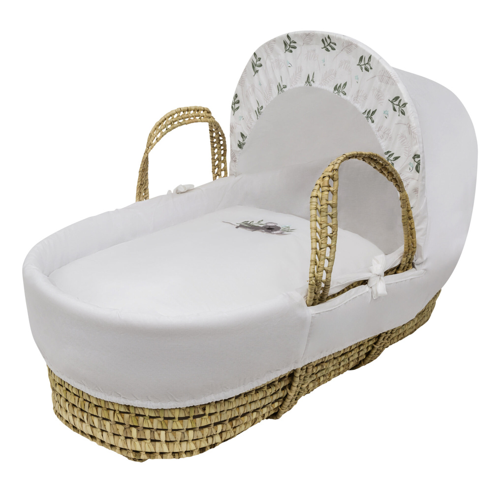 Koala Palm Moses Basket With Folding Stand Natural Kinder Valley
