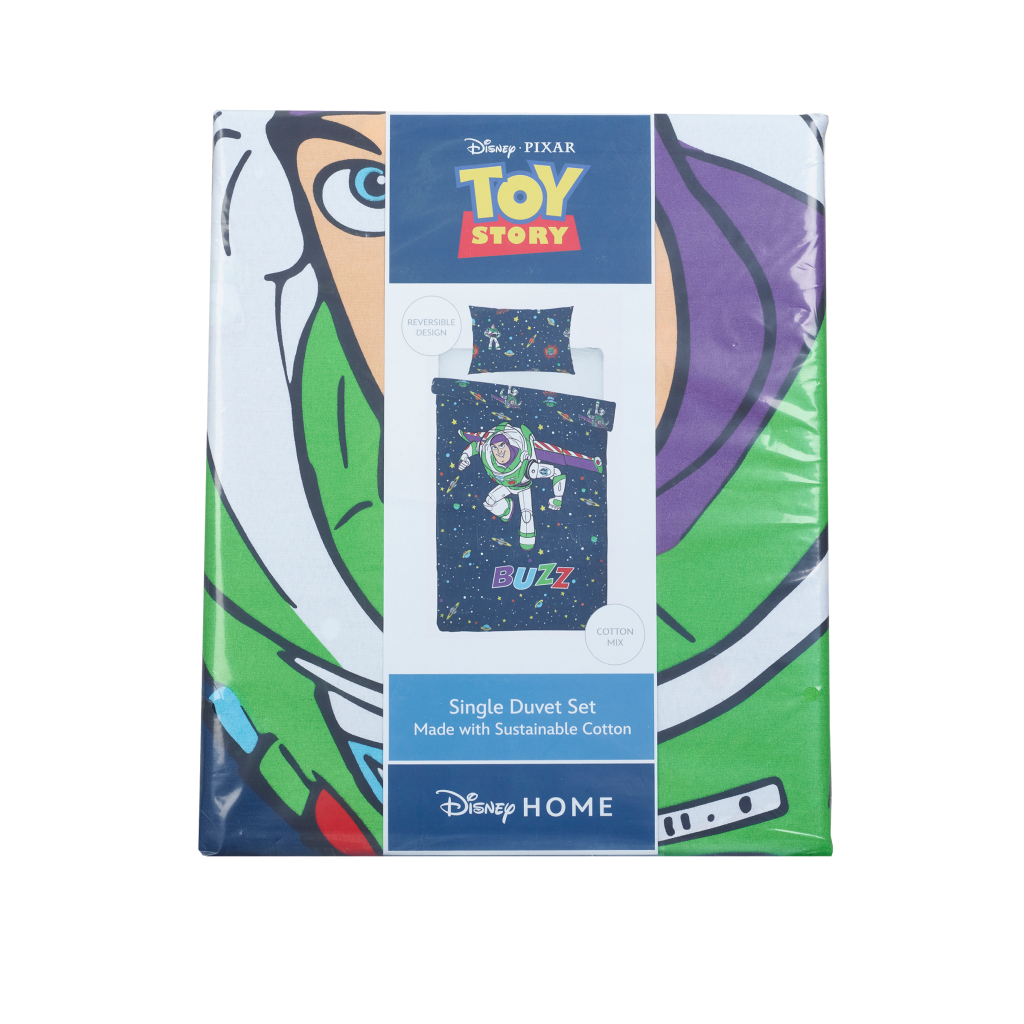 Disney Pixars Buzz Lightyear 7 Piece Silver Metal Single Bed with Toy ...