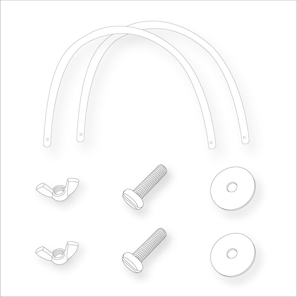 Hood Bars And Metal fittings for Moses Basket (Basket Not Included