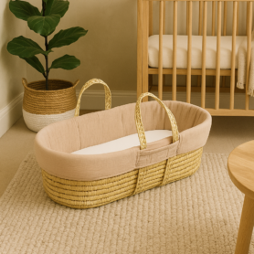 Cinnamon Spice Muslin Moses Basket
