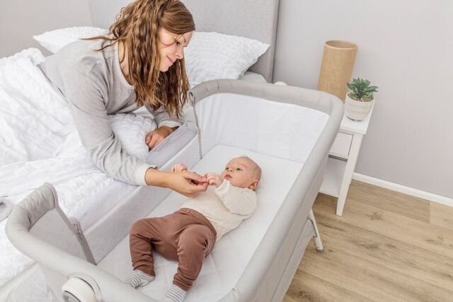 Kinder Valley Bedside Crib enables any parent to have their little one by their side through the night in a safe, sturdy, and enclosed environment without being in the same bed. The bedside crib makes it easier than ever to look after your little one, with six adjustable height positions the baby crib can be lowered depending on the height of the adult bed to find the optimum position.

Whether in the comfort of your own home or on a holiday trip, the bedside crib is easy to assemble and disassemble and includes a travel bag, making it easy to transfer and store in different locations

We understand that the safety of your toddler is paramount, that's why we test all of our cribs and furniture to ensure they meet the strictest of safety procedures.

This bedside crib also comes with a storage caddy which is situated directly underneath the crib

The storage compartment is big enough to house all the essentials that any new parent could need throughout the day and night such as bottles, swaddles, nappies, and wipes. The storage compartment is attached securely and firmly to the sturdy aluminum legs.

The crib is made from our high-quality polyester fabric, which is breathable and permeable, allowing air to circulate on those hot sticky days or warmth on those cold winter nights. The crib comes in our neutral Antarctica Grey color which would suit any nursery or bedroom. 

 #eBayShop #UnitedKingdom #kindervalley#next to me cot#co-sleeper# co-sleeping cot,#Bedside crib#bed side cot#next to bed crib https://ebay.us/U9awbY