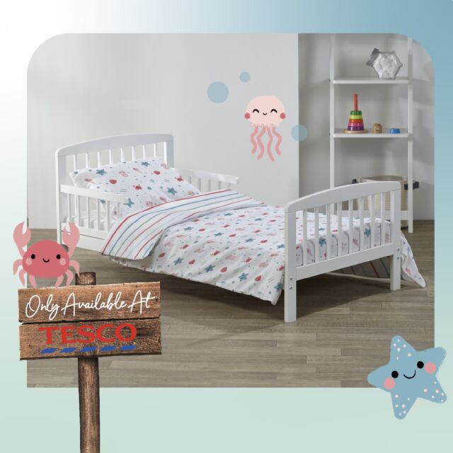 Deep dive and discover the BRAND NEW for 2024 Bubbles of Fun Toddler Bed Bundle! Which is only available at Tesco!!

Complete With:
🐚 Our Deluxe White Sydney Bed 
🦀 Kinder Flow Toddler Bed Mattress
🫧 Toddler Pillow and Duvet
🐋 Toddler Mattress Fitted Sheet
🪸 Toddler Pillow and Duvet Cover 

Let your little one travel around the ocean and be immersed in our Bubbles Of Fun Toddler Bedding and make bedtime fun again!

 #toddler #toddlerlife #tesco #nurseryroom #nursery
